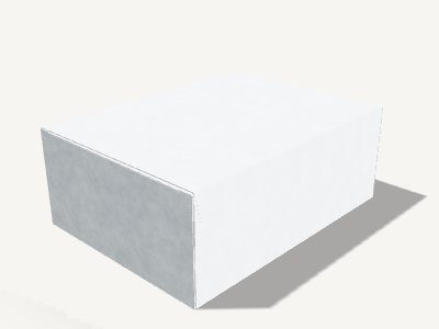 插口盒·121×61×162 3D 效果