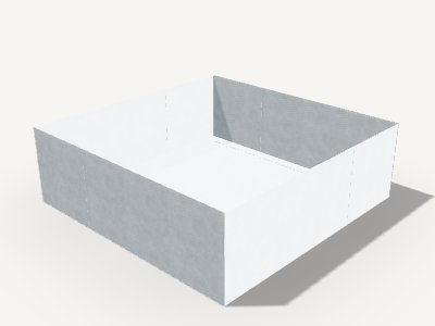 带盖的方形棋盘游戏盒 3D 效果