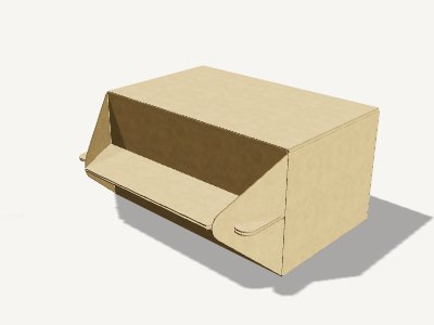手提式插口盒行李箱 3D 效果