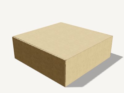 翻盖礼品盒·304×304×101 3D 效果