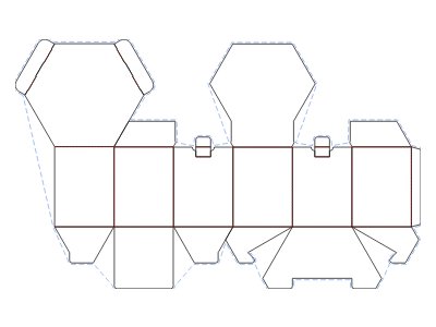 多边形盒子六边形·121×0×163