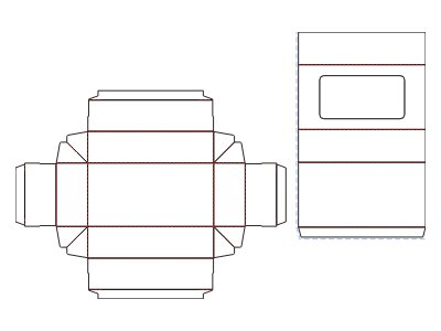 带窗的托盘盒·202×102×51